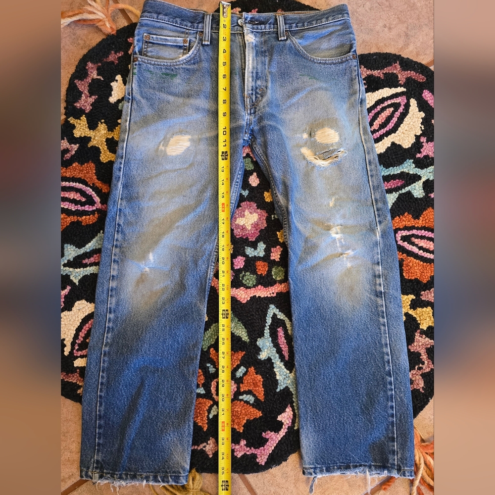 🔥🔥Distressed Levis Blue Jeans 31x30🔥🔥 - Picture 6 of 11
